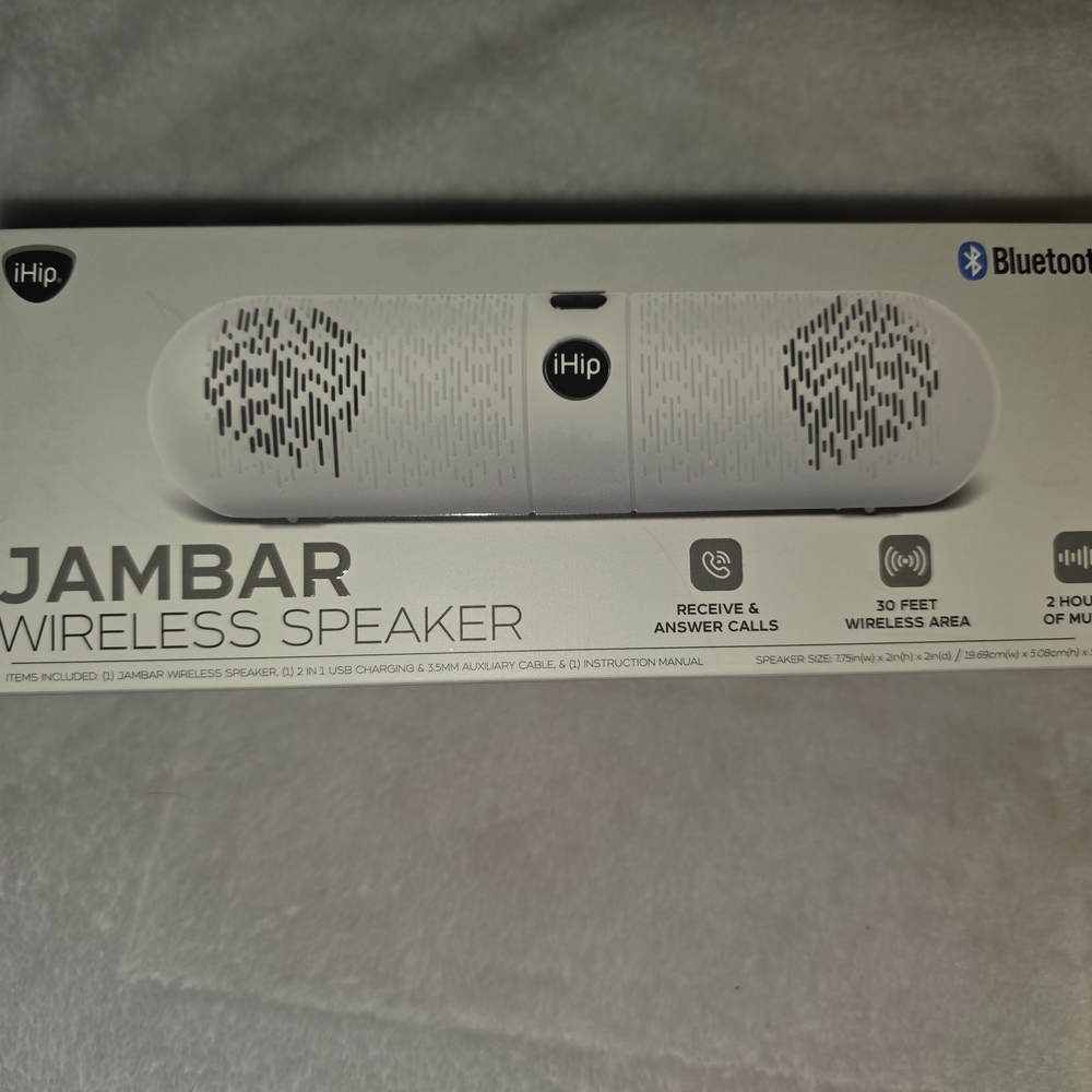 🌟🌟iHip Jambar Wireless Speaker - White🌟🌟